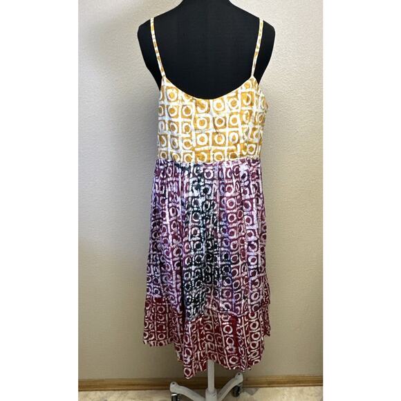 Busayo NWT Women's Large Tiered Dress Africa Prairie Cottage Core Boho Island - Picture 6 of 10